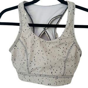 Scorpio Sol Cream and Black Speckled Sports Bra Women’s Small